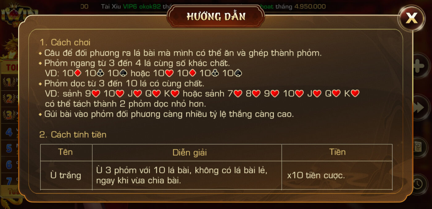 Luật chơi phỏm online game đổi thưởng 789club