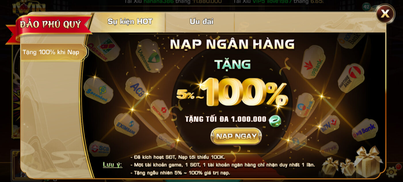 Khám phá chương trình hoàn trả cực khủng game đổi thưởng